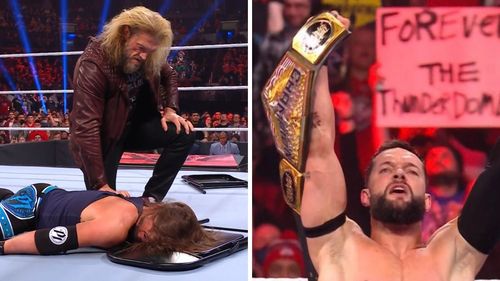 Edge (left); New US Champion Finn Balor (right)