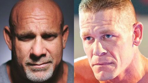 Goldberg (left); John Cena (right)