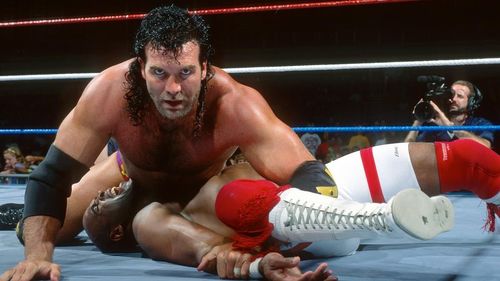 Hall as Razor Ramon during a match in WWE