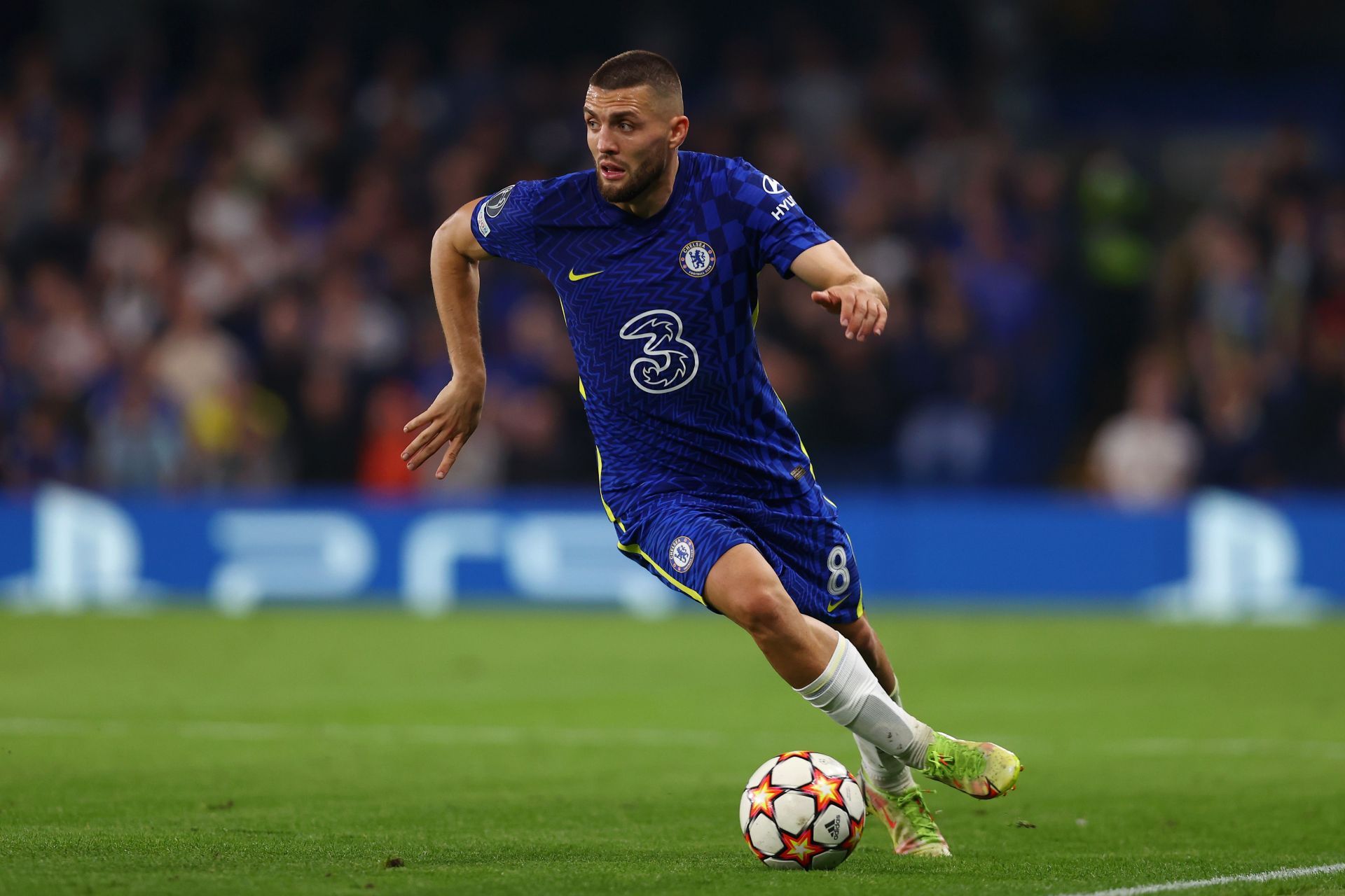 Mateo Kovacic gets his team up the pitch with a darting run