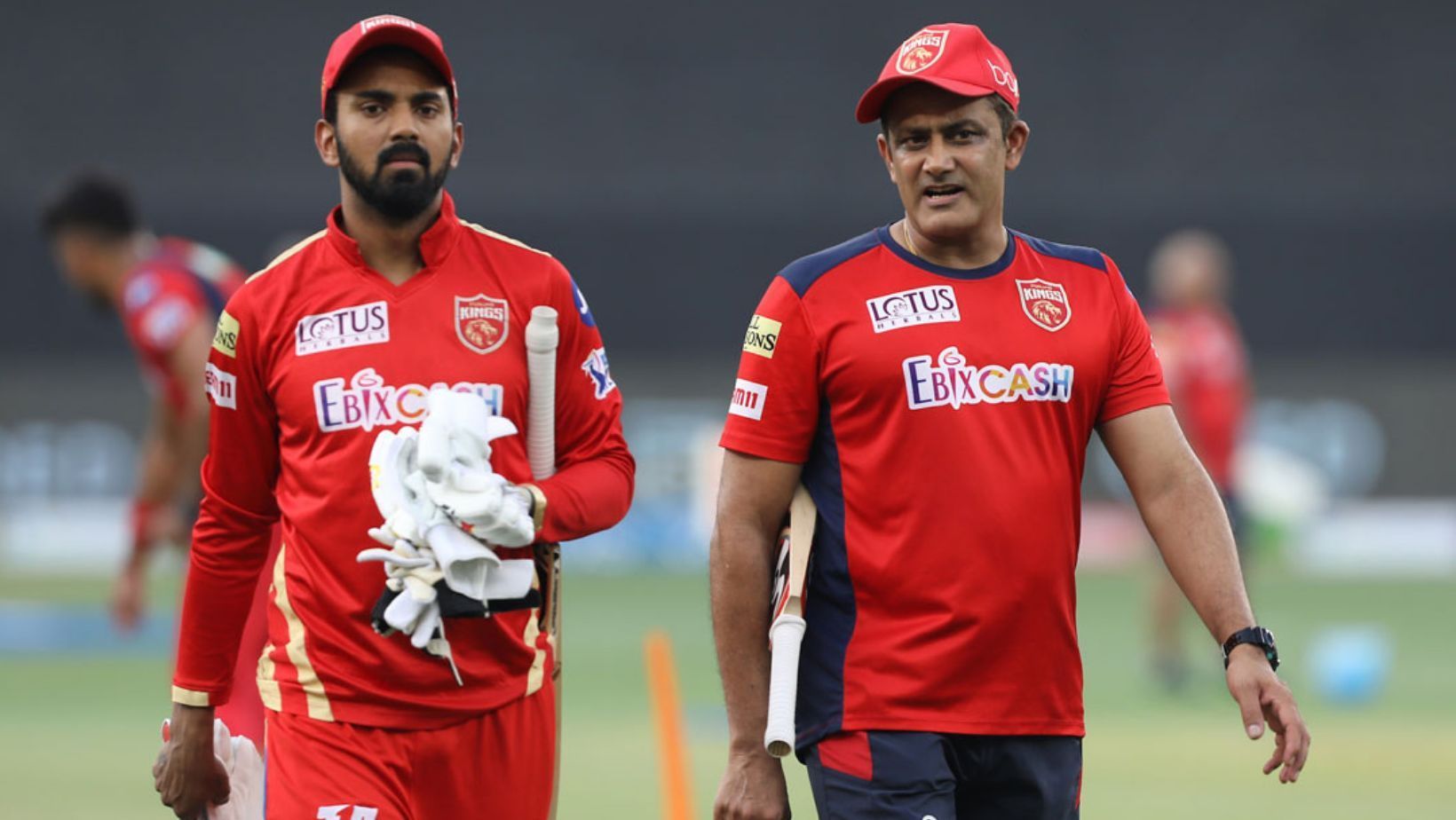 PBKS&#039; last leadership duo - KL Rahul (L) and Anil Kumble.