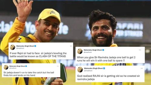 Old Tweets of MS Dhoni on "Sir Ravindra Jadeja".