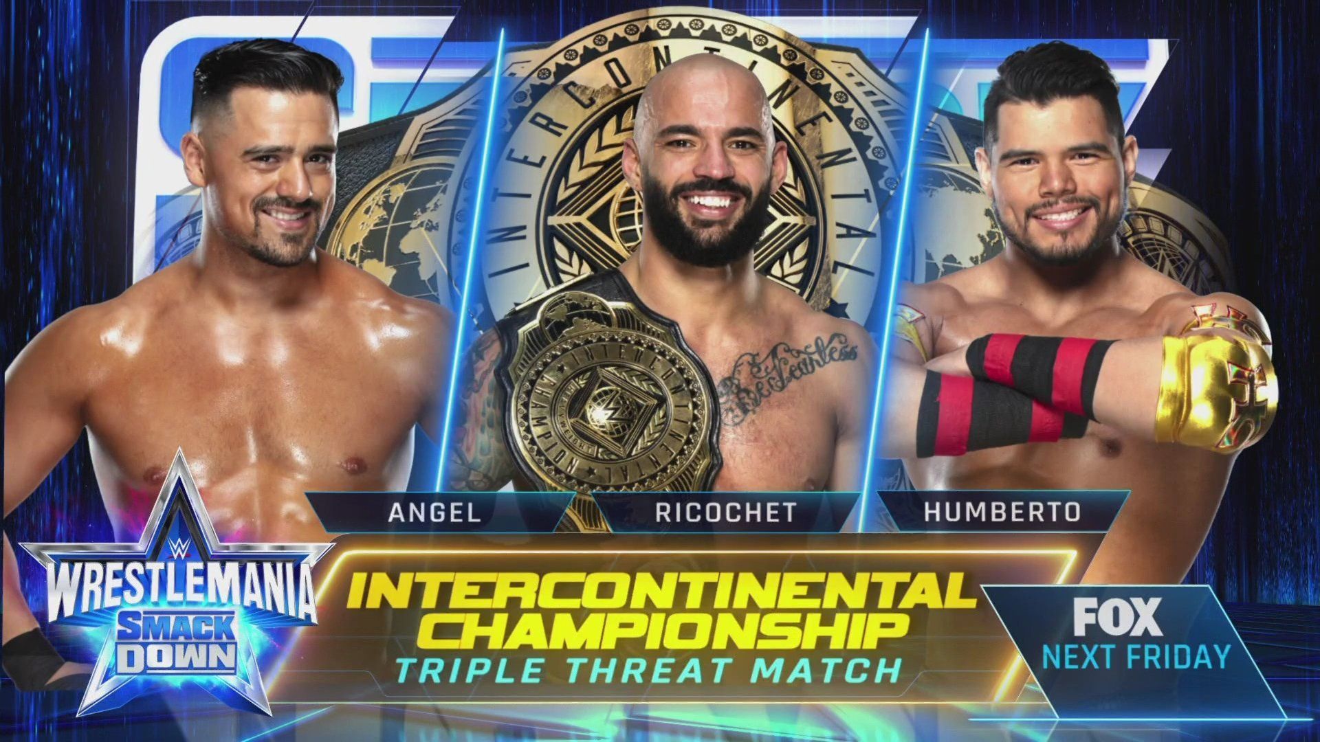 Ricochet will be defending his Intercontinental Championship at WrestleMania SmackDown.