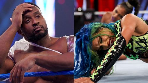 Former WWE Champion Big E (left) and former SmackDown Women's Champion Sasha Banks (right)