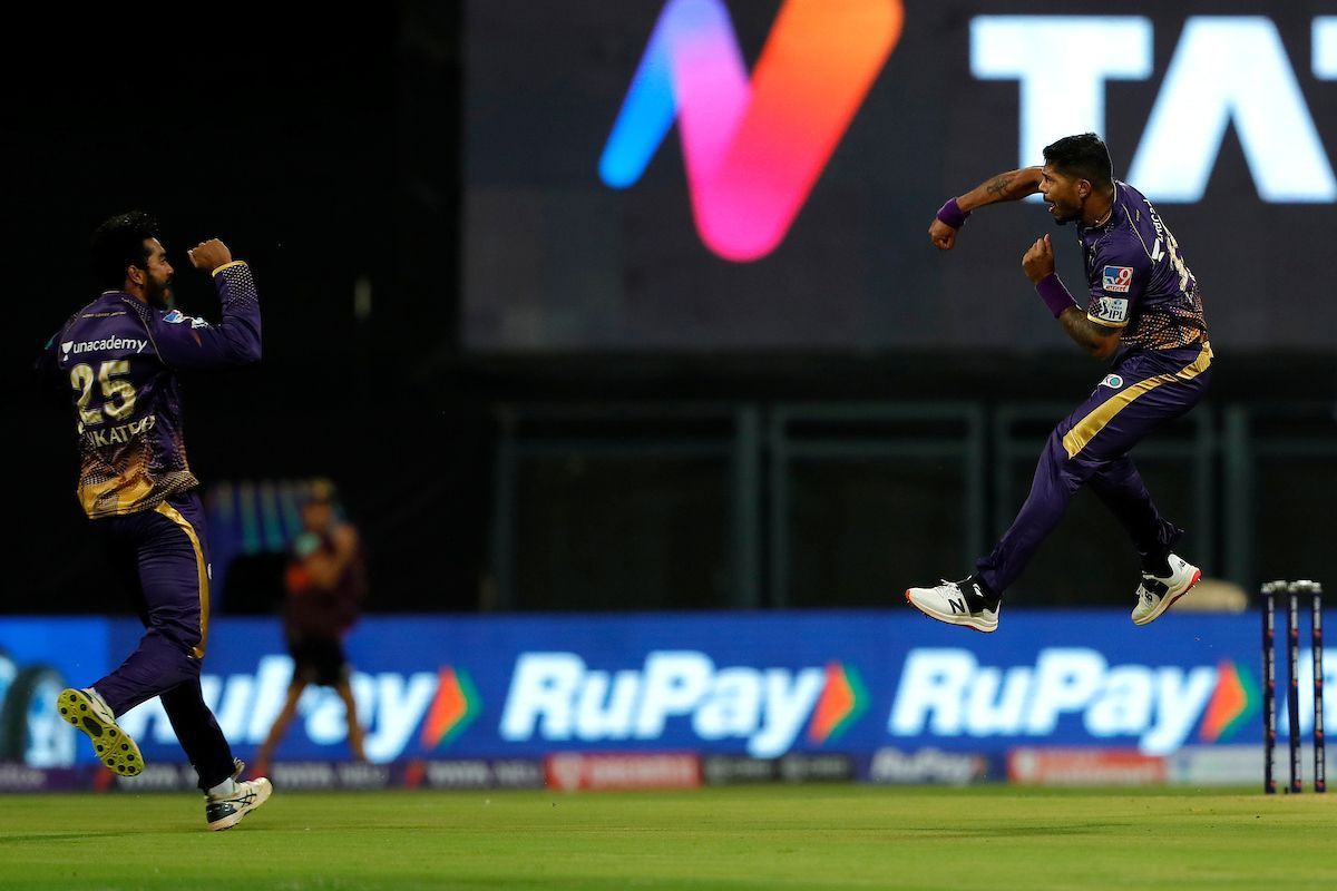 Umesh Yadav was in rampant form in the IPL 2022 opening clash between CSK and KKR (Image: Twitter/IPL)