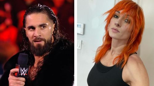 Seth Rollins (left); Becky Lynch (right)