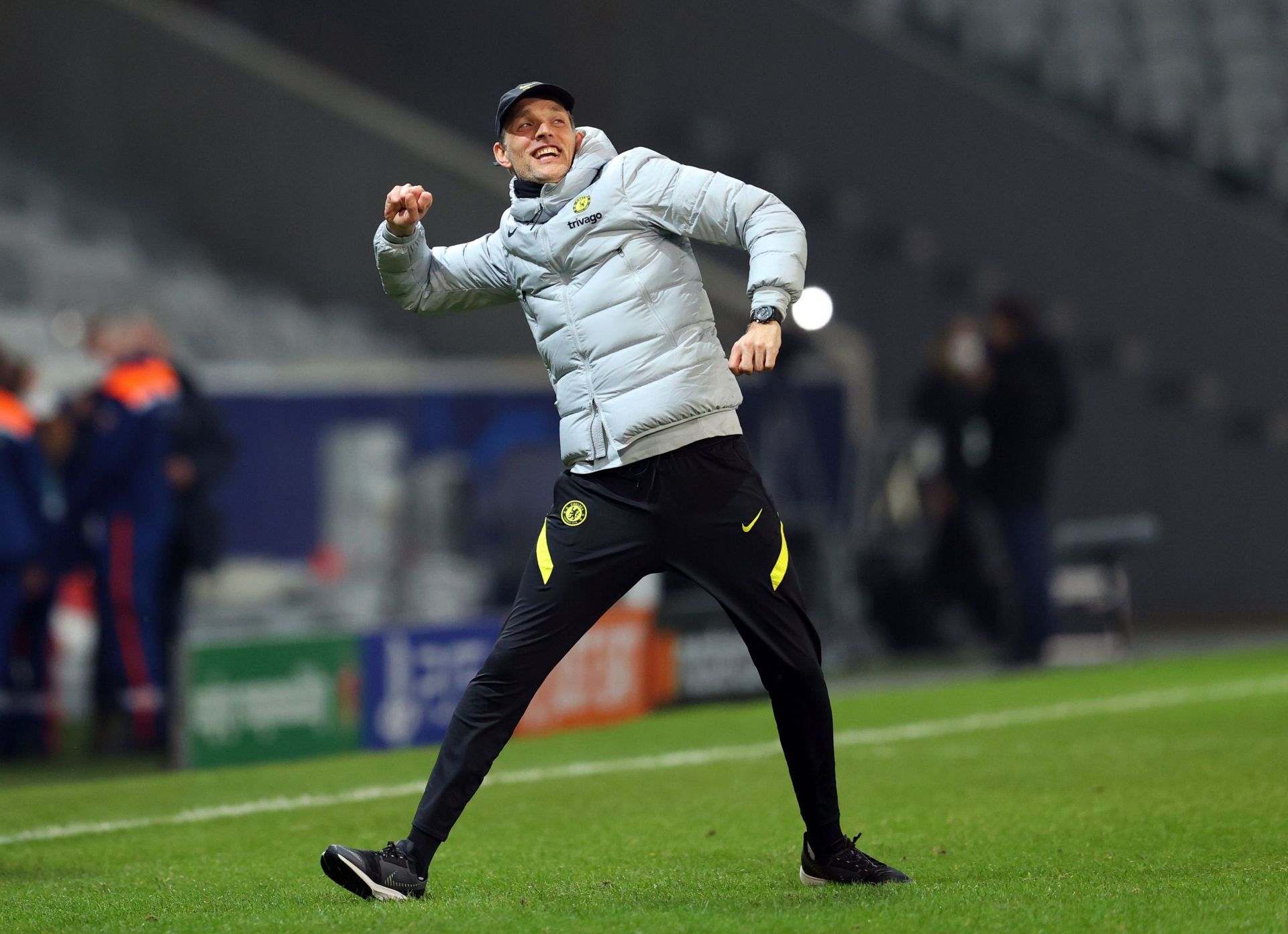 Lille OSC v Chelsea FC: Thomas Tuchel celebrates after the final whistle