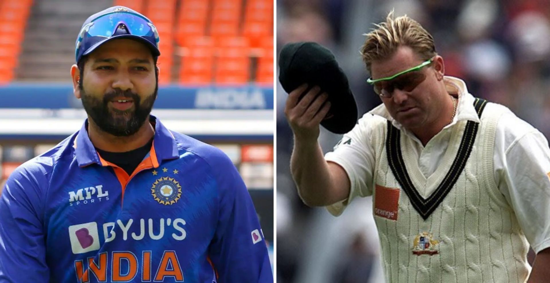 Rohit Sharma (left) shared his heartfelt tribute for Shane Warne.