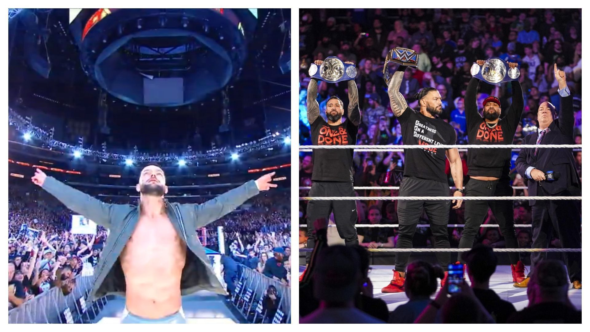 Finn Balor and Roman Reigns  have amazing entrances