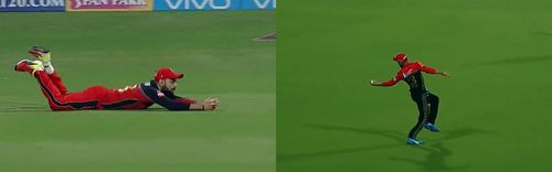 Virat Kohli has taken some brilliant catches in the IPL. Pics: IPLT20.COM