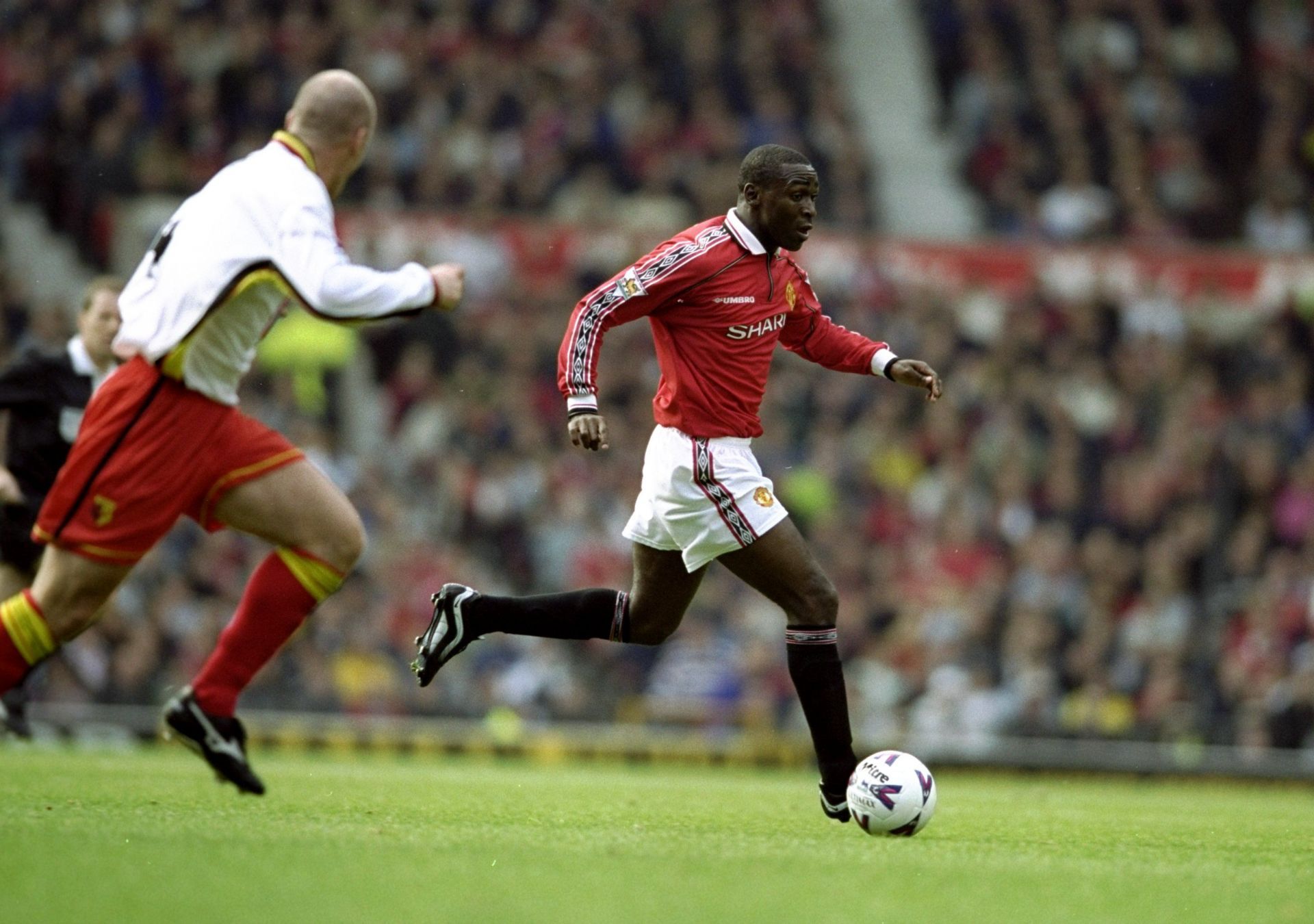 Andy Cole in action for Manchester United