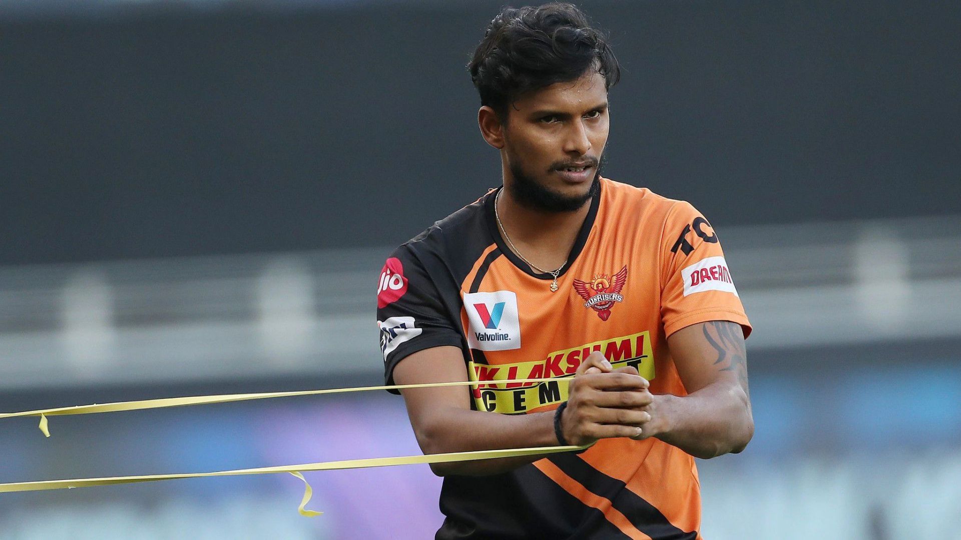 T Natarajan during training session with SRH