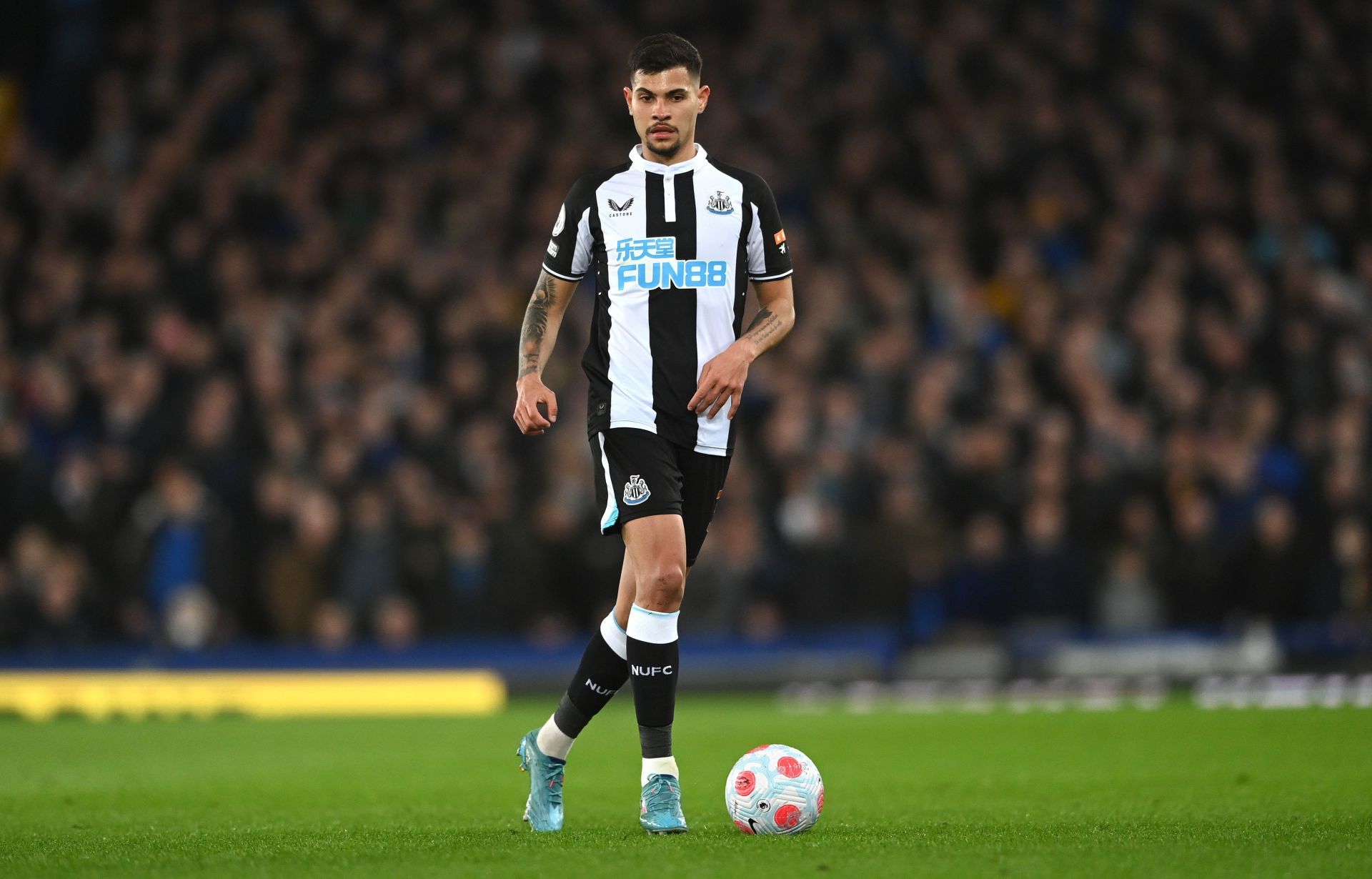 Guimaraes in action for Newcastle United