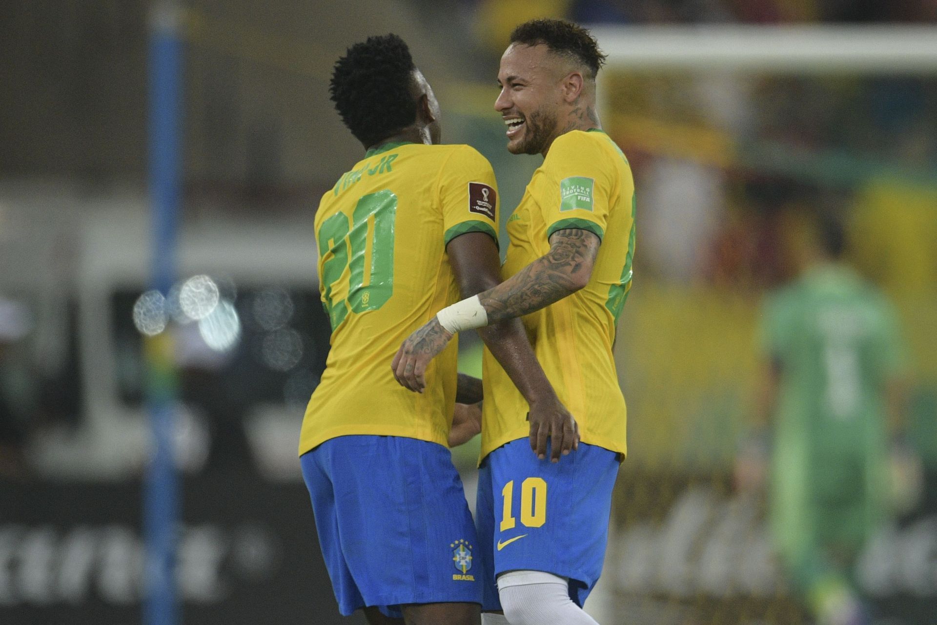 Vinicius Junior (left) put in a solid display against Chile