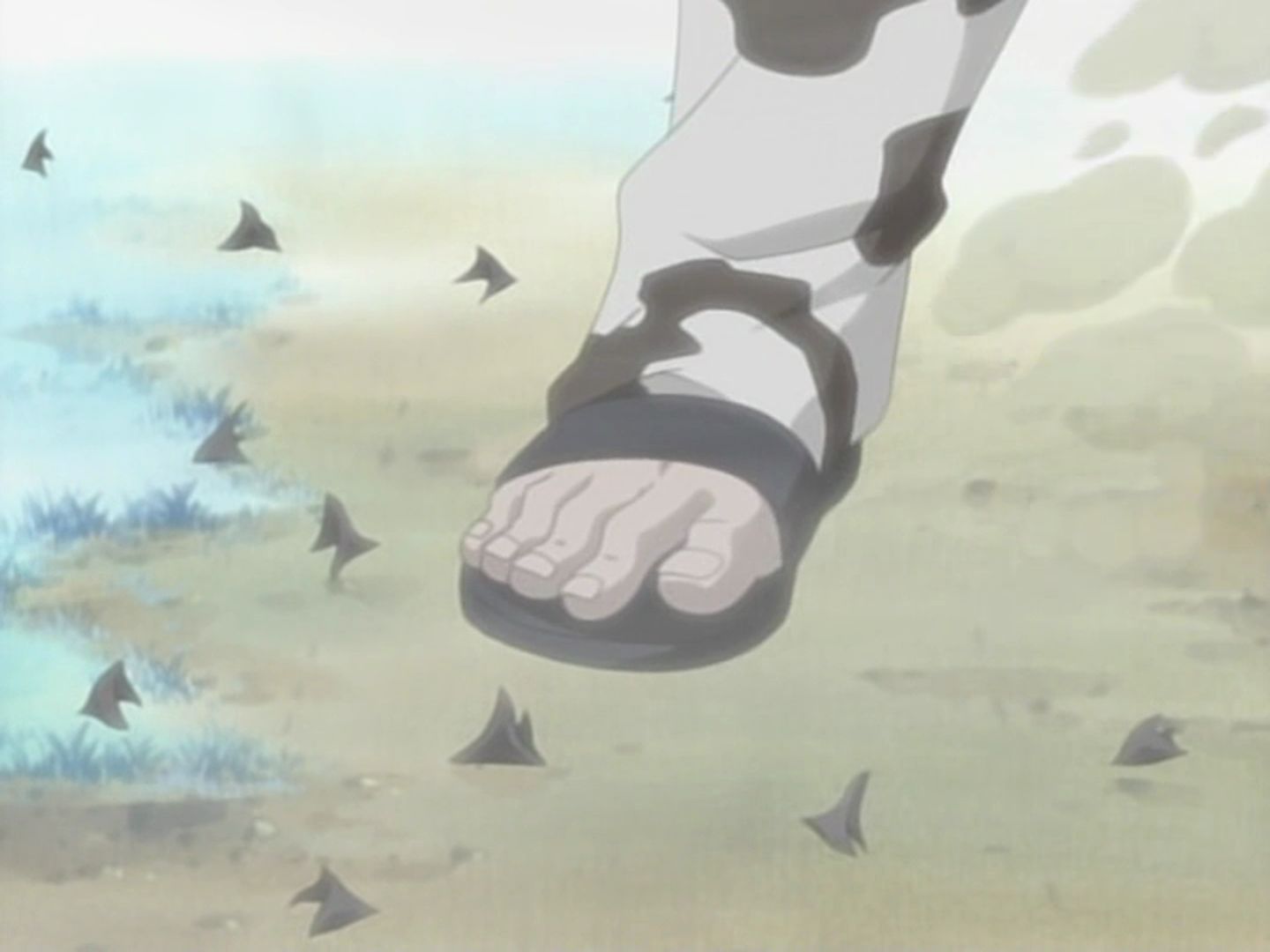 Makibishi spikes in Naruto (image via Pierrot)