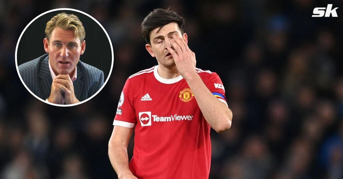 Manchester United defender Harry Maguire; [inset] Simon Jordan.