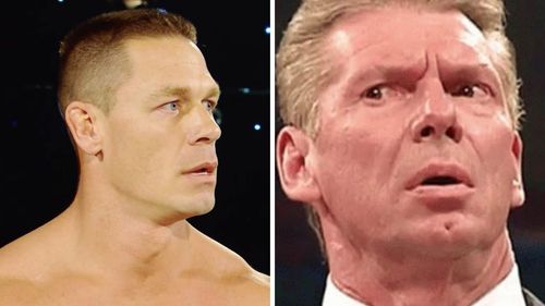 John Cena (left); Vince McMahon (right)