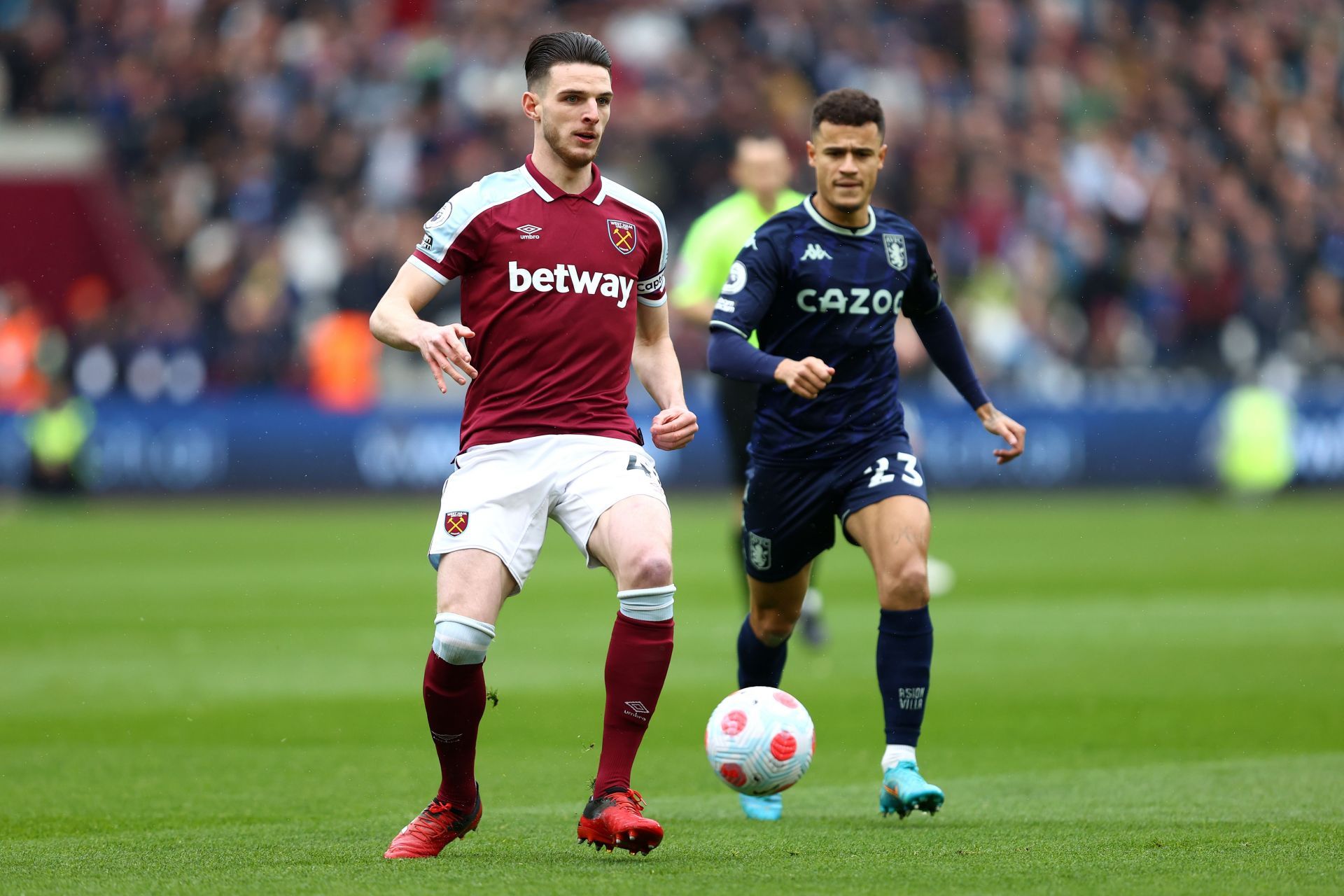 Declan Rice (left) is wanted at the Santiago Bernabeu.