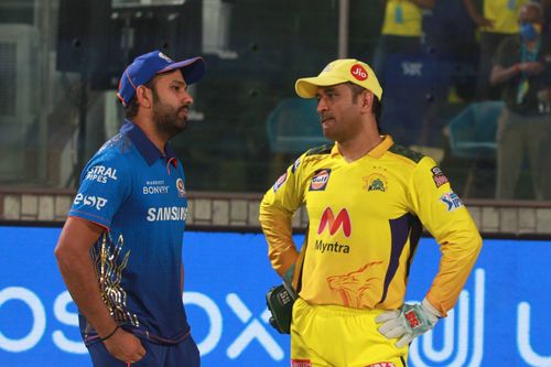 Rohit Sharma (left) and MS Dhoni. Pic: BCCI