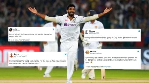 Fans were in disbelief as Bumrah, Shami ran through Sri Lanka on a rank turner. (P.C.: BCCI)