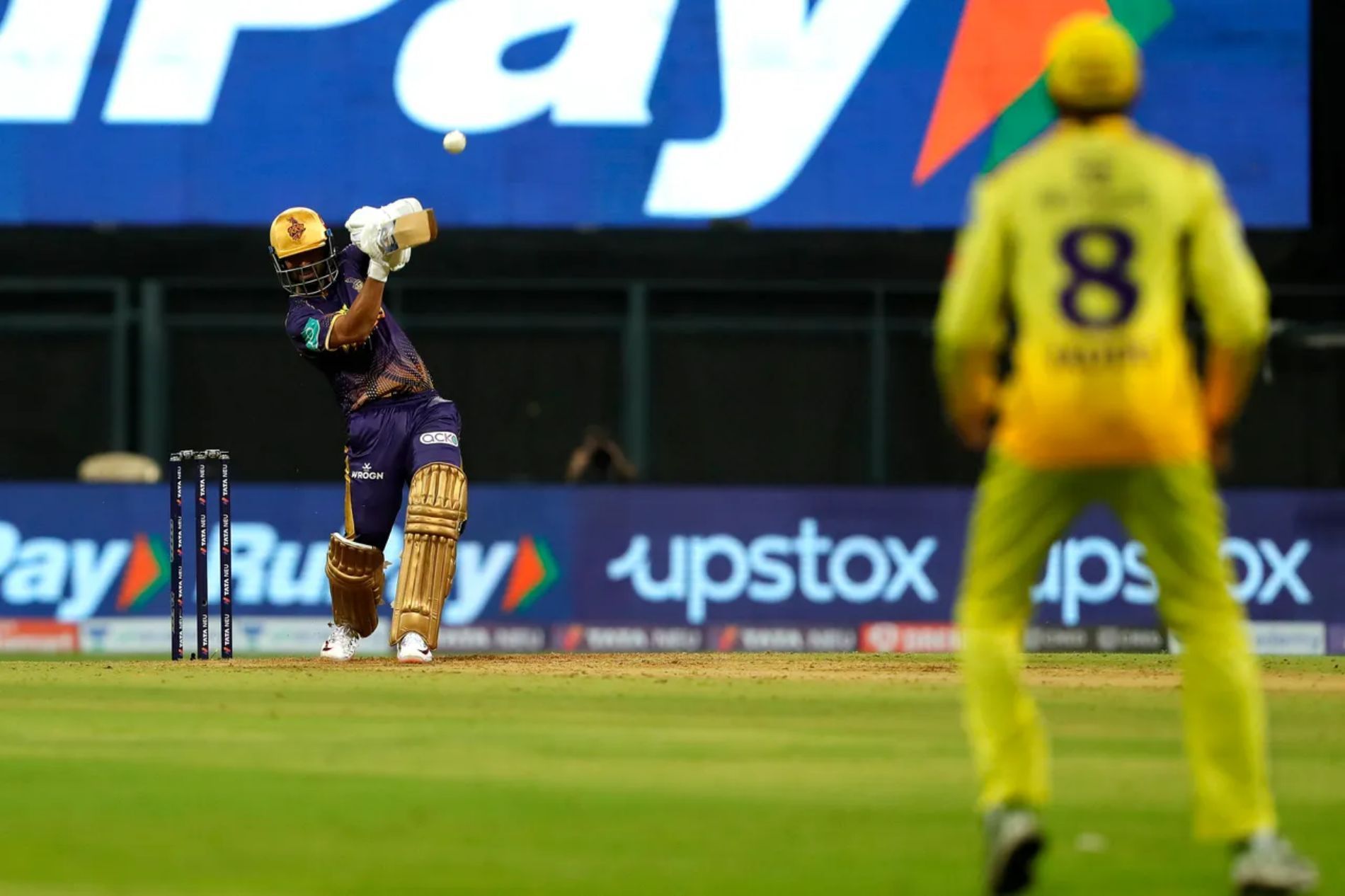 Ajinkya Rahane bating against Chennai. Pic: IPLT20.COM