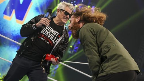 Sami Zayn and Johnny Knoxville have been at each other's throats for quite some time