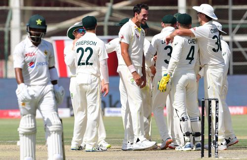 Babar Azam was dismissed on 36 by debutant Australian spinner Mitchell Swepson [Image- PCB].