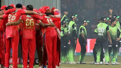 Shoaib Akhtar compared the Punjab Kings (L) to the PSL team Lahore Qalandars (P.C.:Twitter)