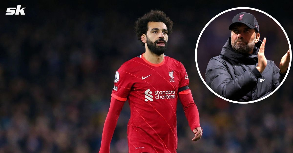 Jurgen Klopp (inset) talks about Mohamed Salah&#039;s form.