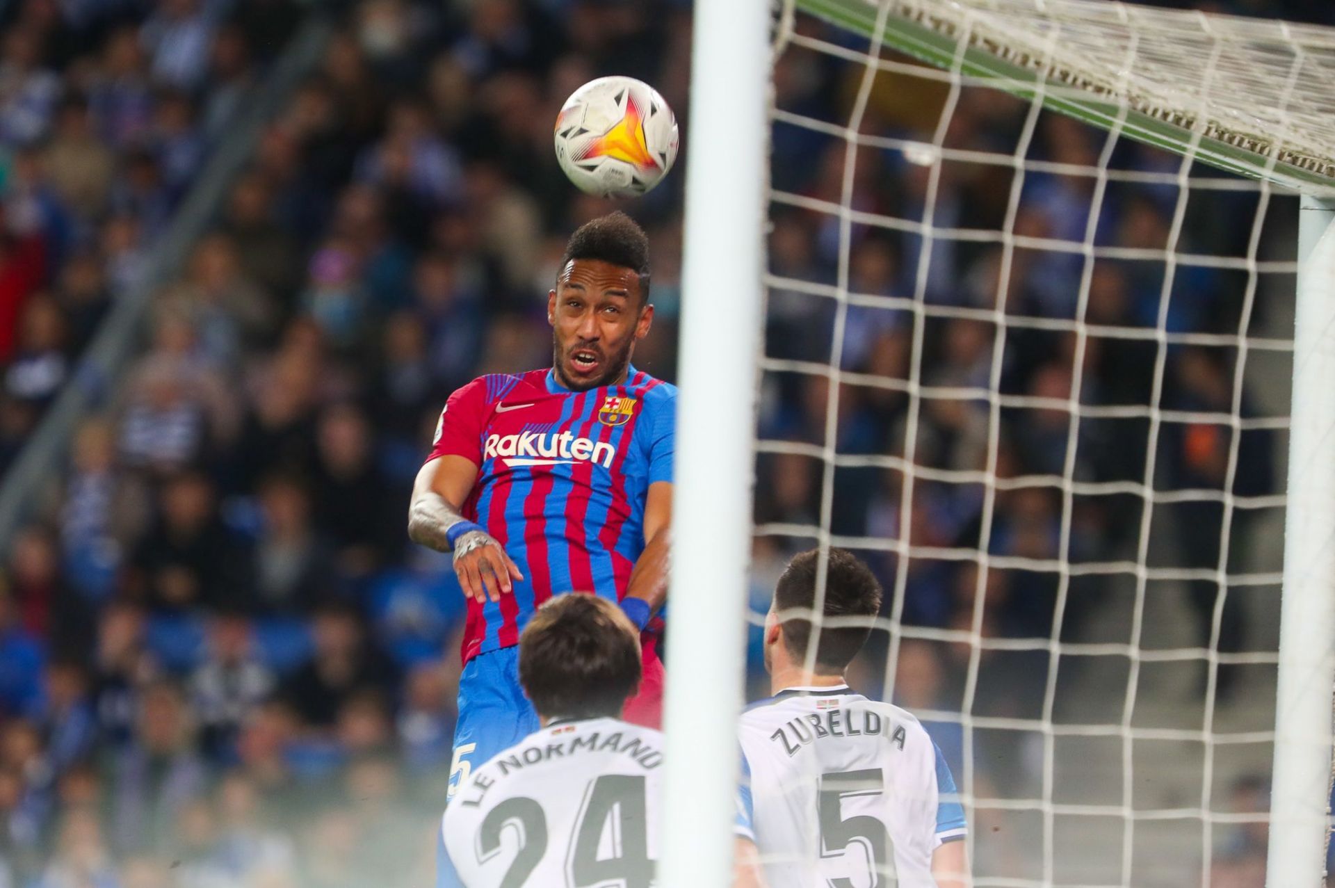 Pierre-Emerick Aubameyang was the match-winner as Barcelona beat Real Sociedad