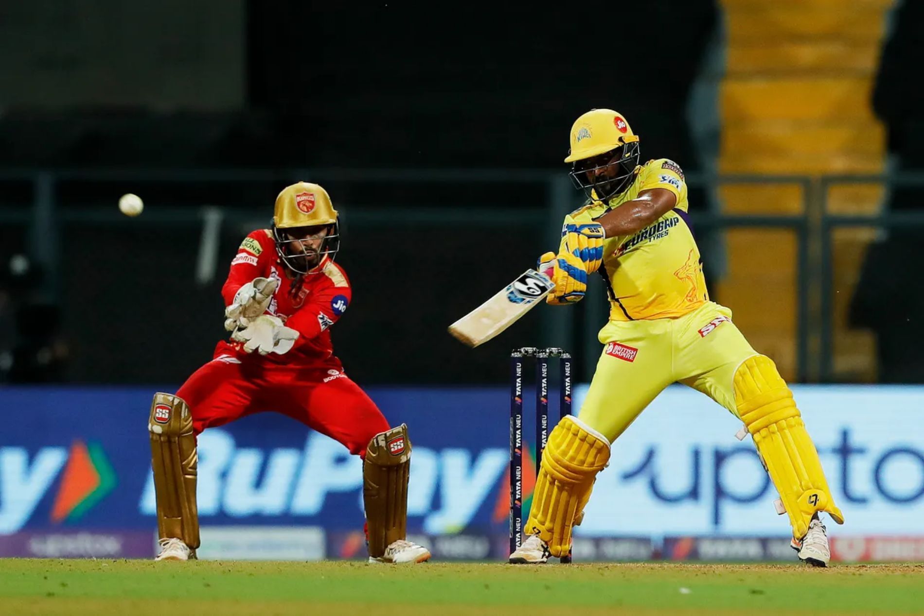 Ambati Rayudu batting against PBKS. Pic: IPLT20.COM