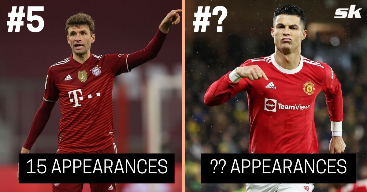 5 players with most semi-final appearances in the Champions League