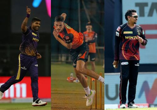 Predicting the three highest wicket-takers for tonight's IPL 2022 clash between SRH and KKR (Picture Credits: IPL; Instagram/Marco Jansen; IPL).