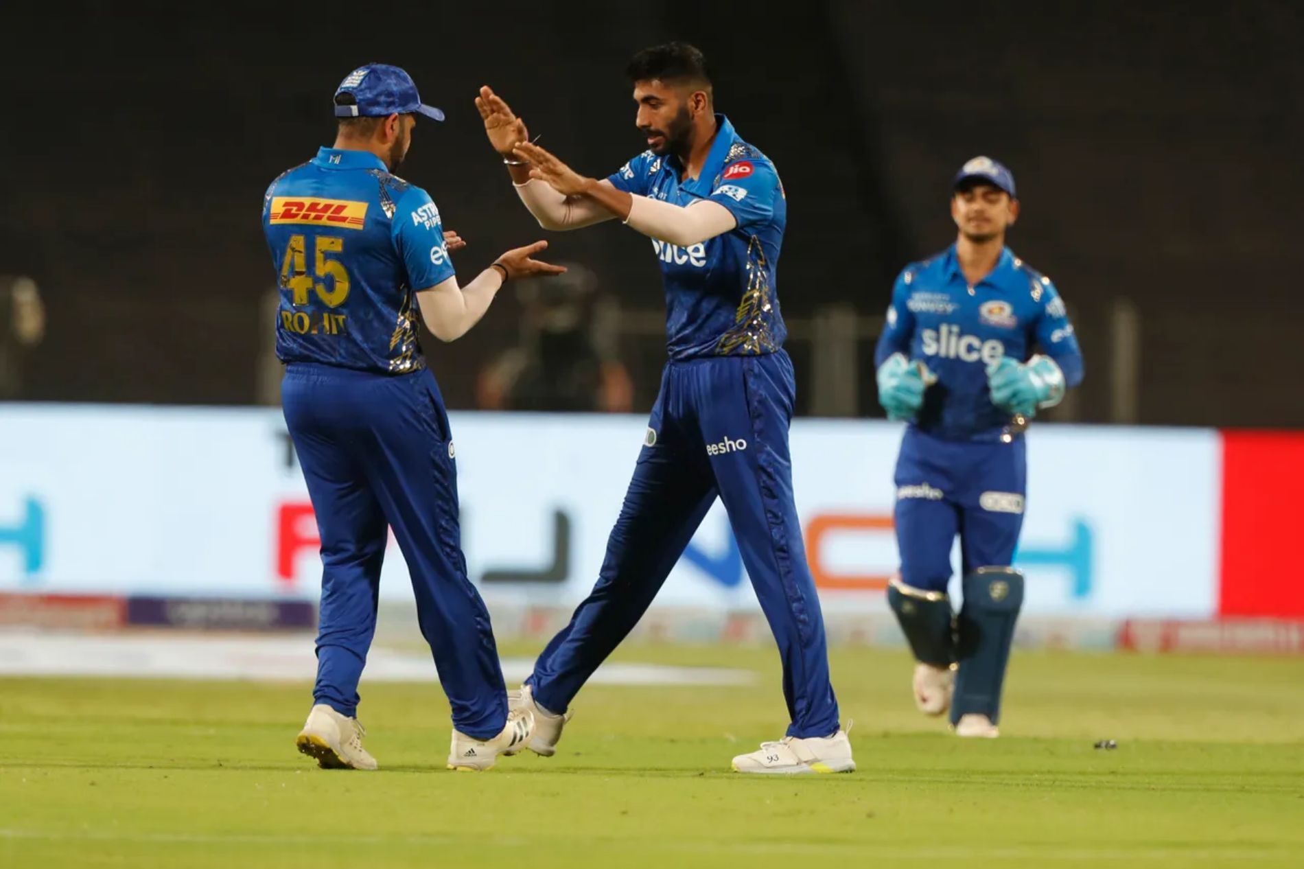 Jasprit Bumrah celebrating a wicket. Pic: IPLT20.COM