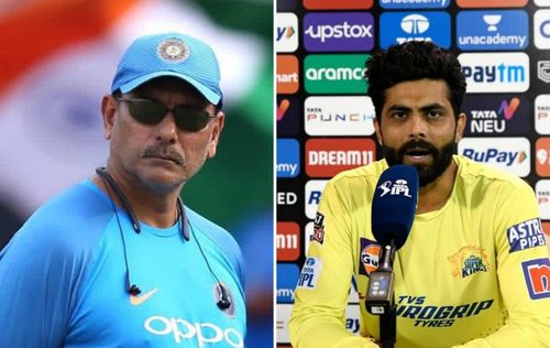 Ravi Shastri (L) and Ravindra Jadeja (Images: Instagram)