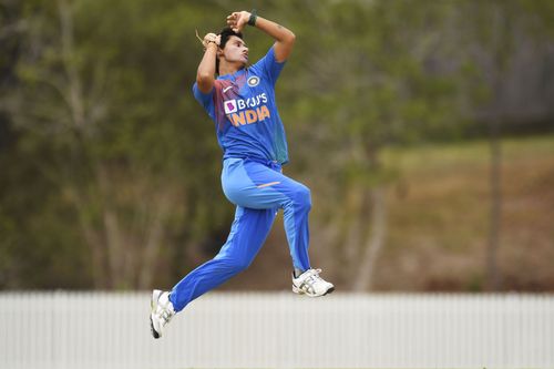 Mansi Joshi in action in Australia A v India A - 3rd Women's T20 (Image courtesy: BCCI)