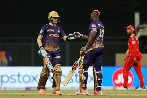 Andre Russell (R) and Sam Billings (L) stitched together 90 runs off 45 balls to win the game for KKR [Credits: IPL]