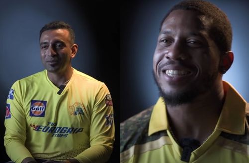 Robin Uthappa and Chris Jordan (PC: CSK/YouTube)