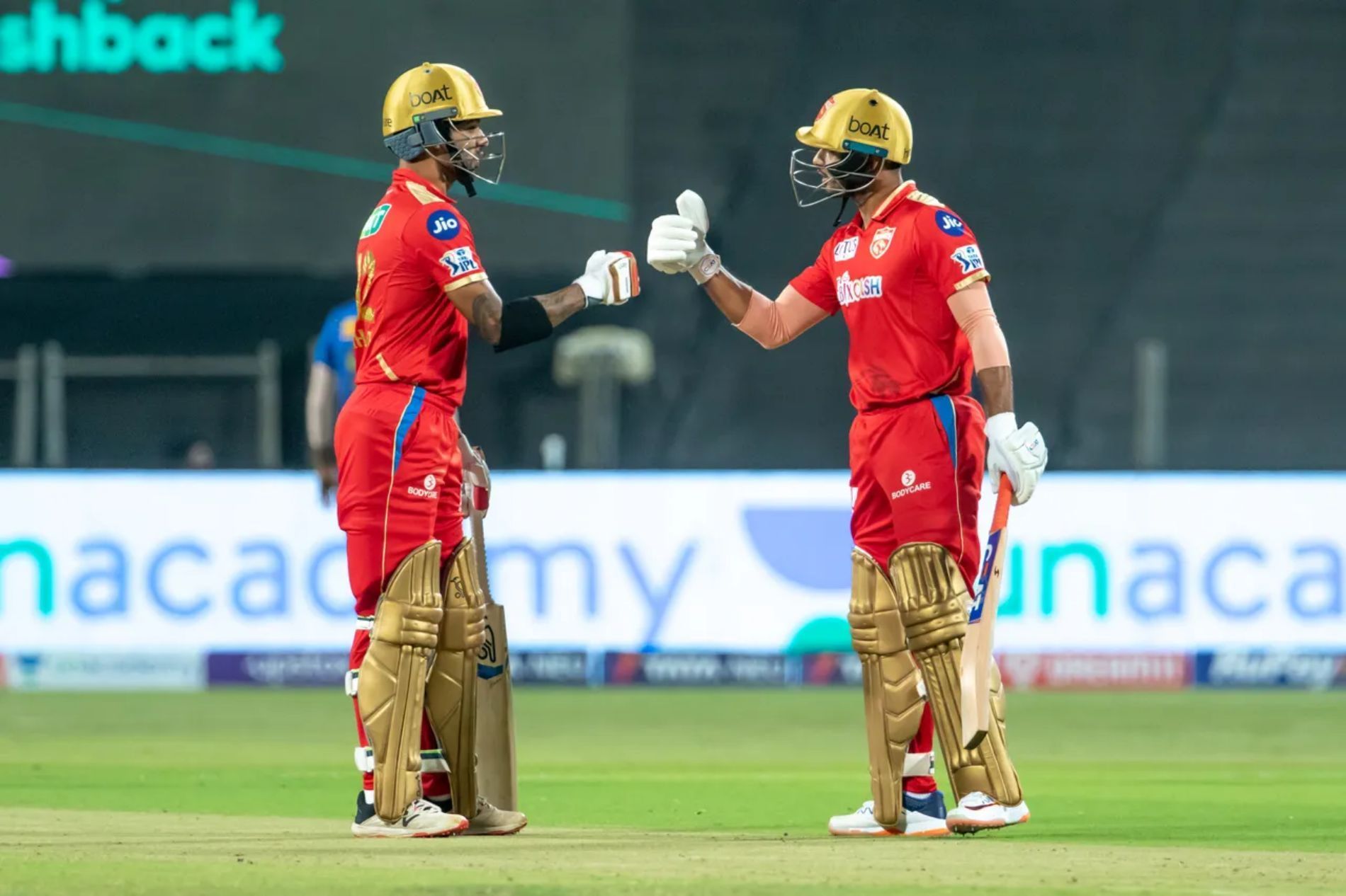 Shikhar Dhawan (left) and Mayank Agarwal scored fifties for PBKS. Pic: IPLT20.COM