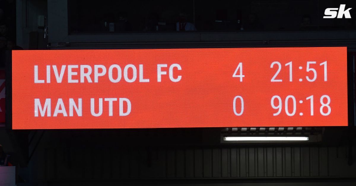 Manchester United were hammered 9-0 on aggregate by Liverpool in the PL this season