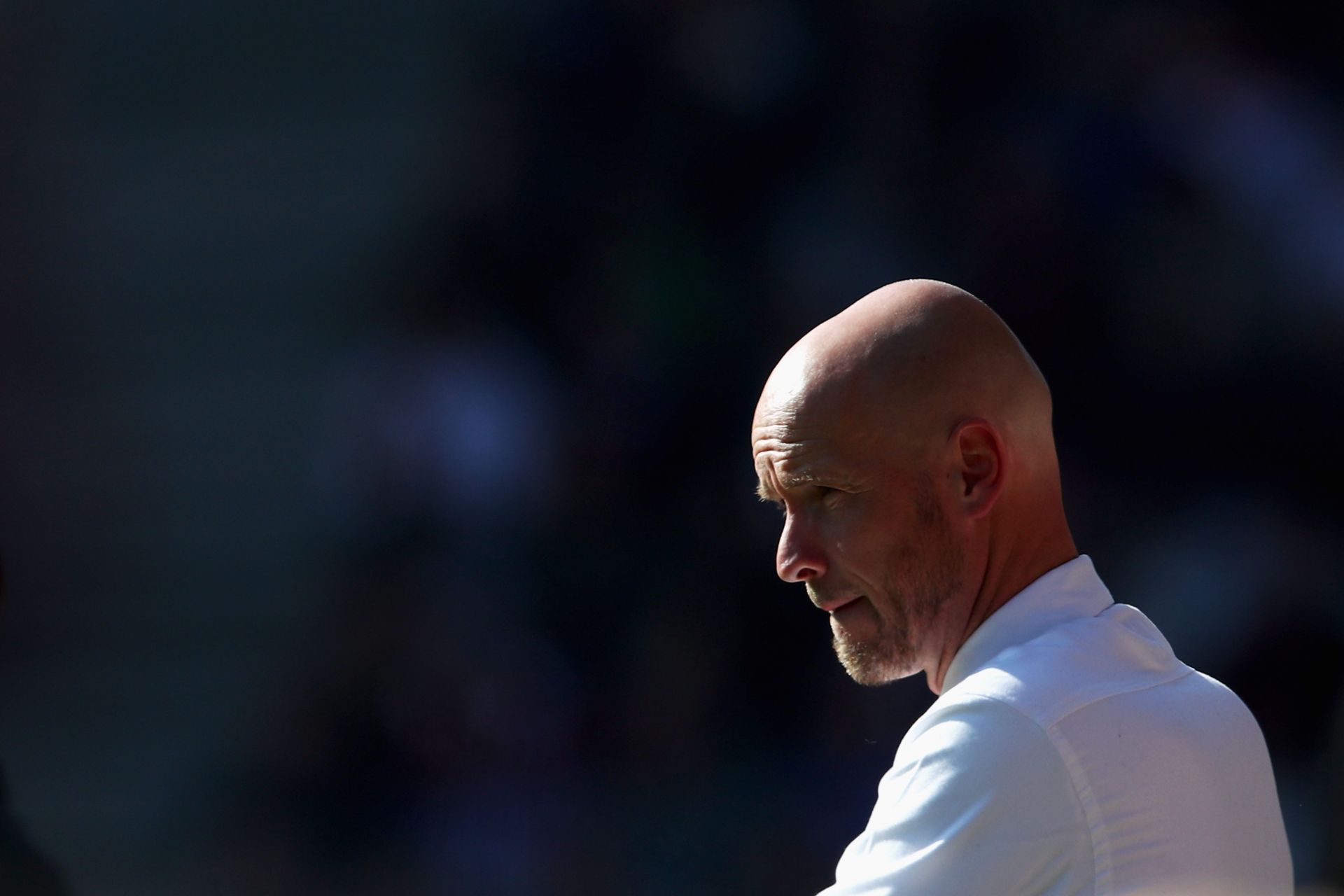 Ten Hag looks on against his former team Twente.