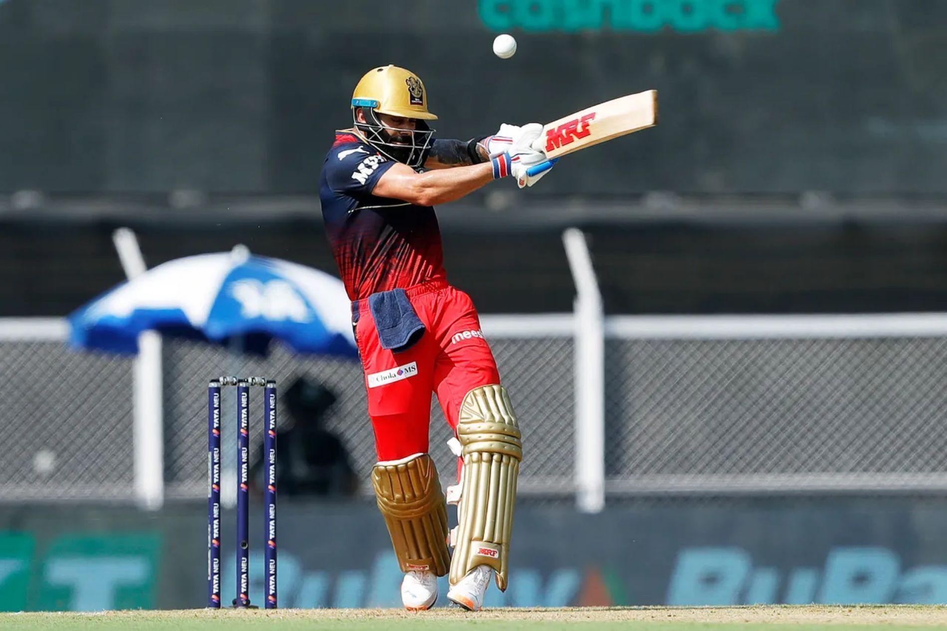 Virat Kohli scored fifty, albeit a slow one. Pic: IPLT20.COM