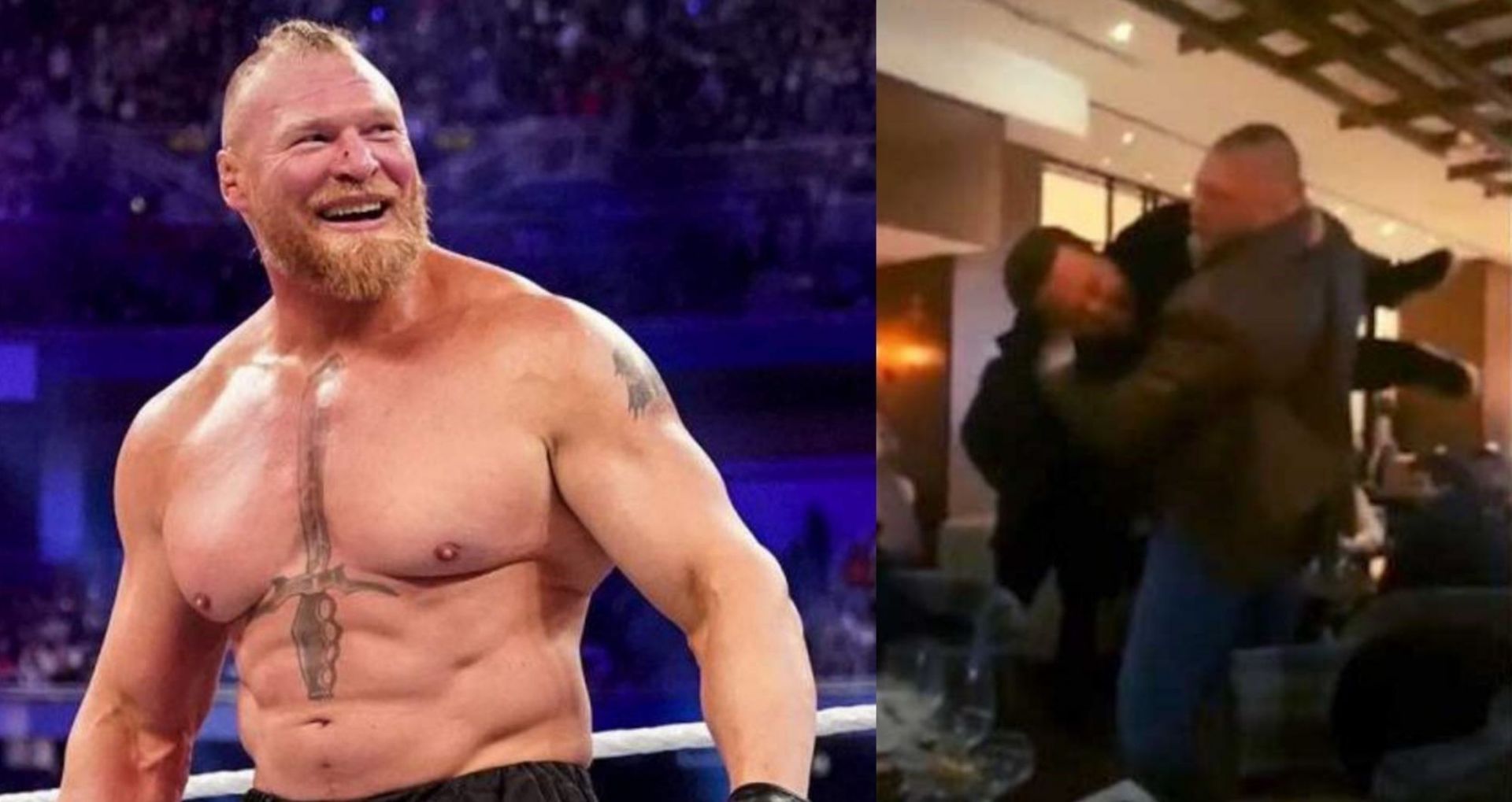 Brock Lesnar bodyslammed Wee Man through a table at a Four Seasons
