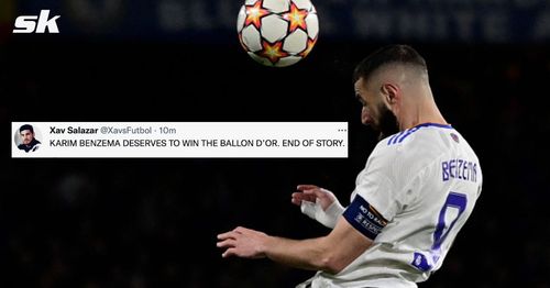 Benzema scores two of the best headers you're likely to see