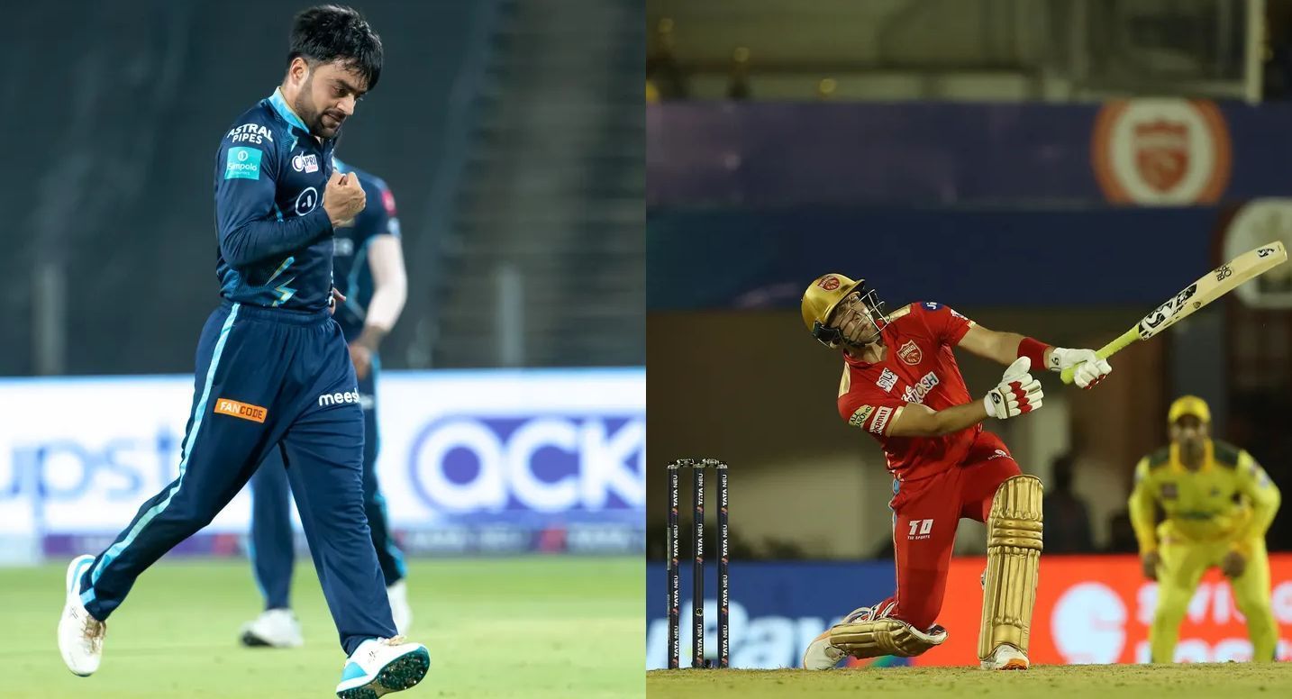 Rashid Khan (left) and Liam Livingstone. Pics: IPLT20.COM