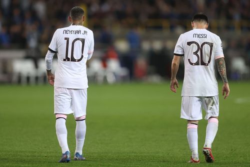 Lionel Messi and Neymar: Club Brugge KV v Paris Saint-Germain