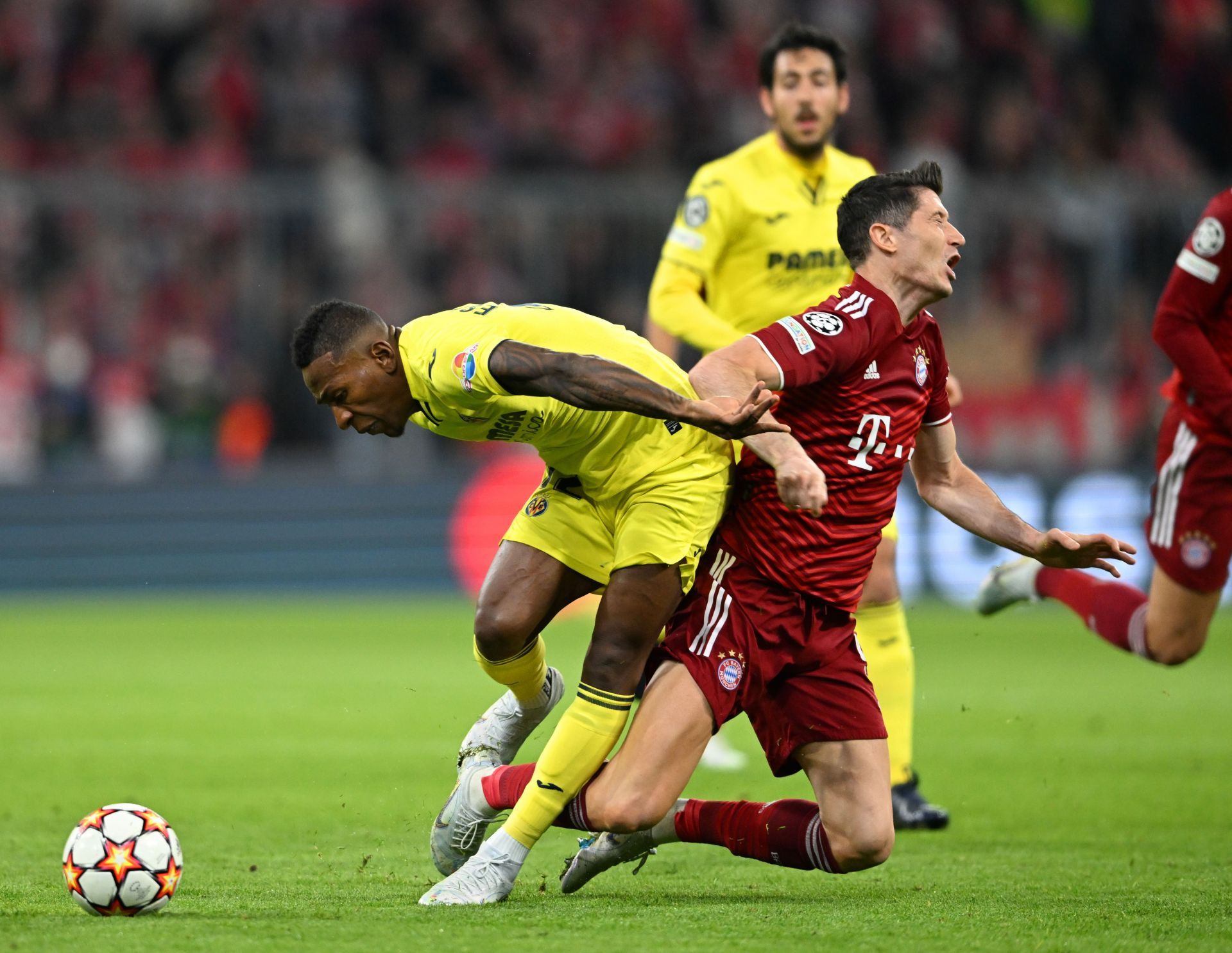 Pervis Estupinan (L) could not replicate his heroics from the quarter-finals against Bayern Munich