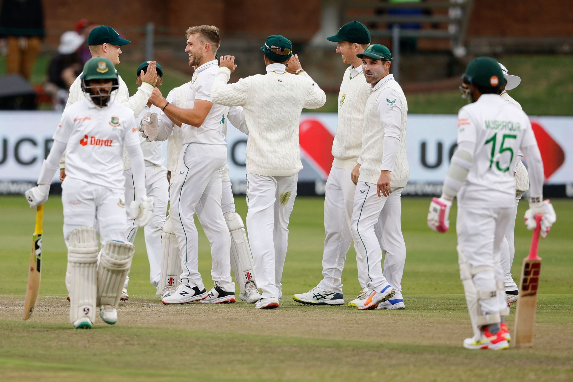 Mominul Haque departs in the first innings. (Credits: Twitter)