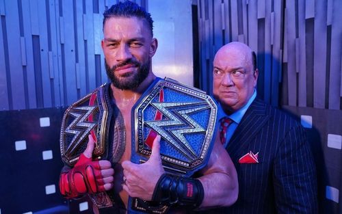 Roman Reigns and Paul Heyman backstage