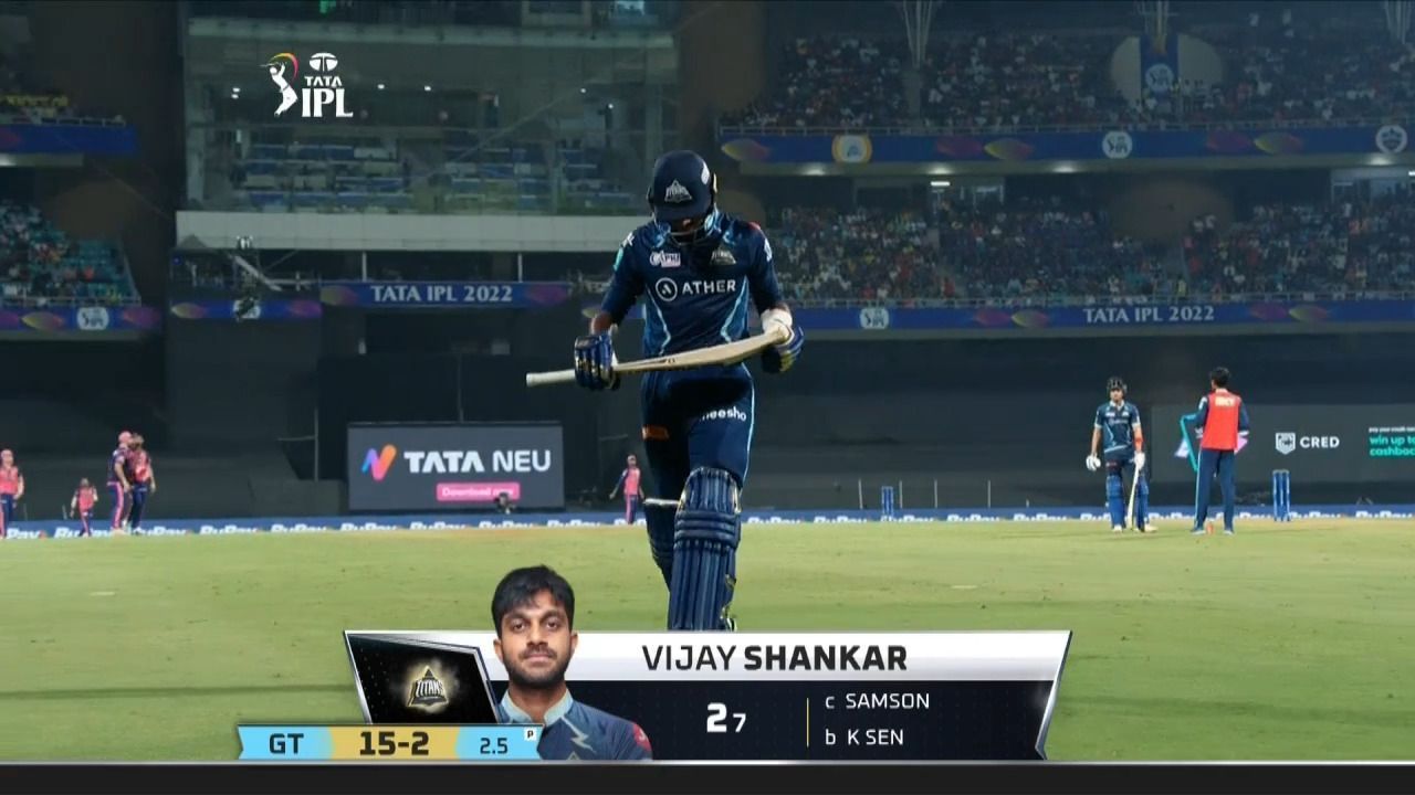 Vijay Shankar has scored just 19 runs in the 3 innings so far [Credits: IPL]